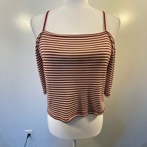 Charlotte Russe Crop Cold Shoulder Top